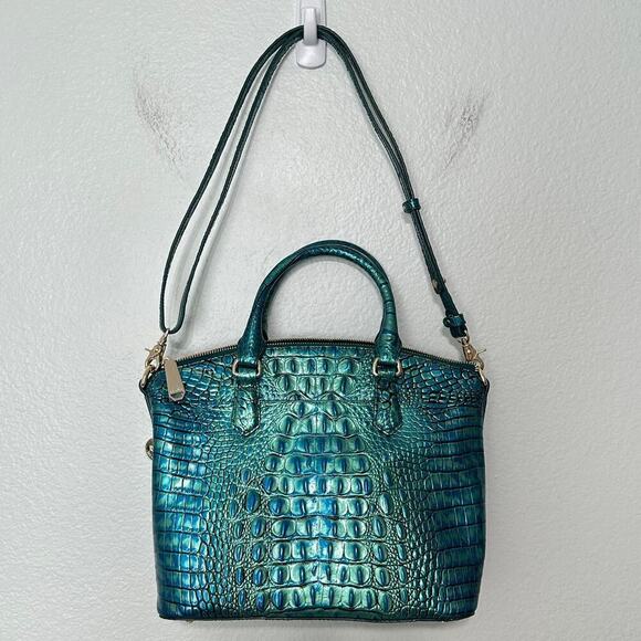 Brahmin Medium Duxbury Satchel In Peacock Melbourne Leather - Picture 4 of 15